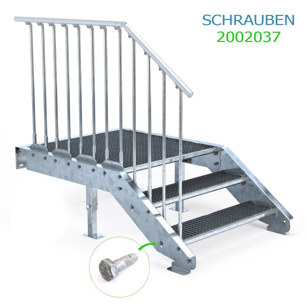 Schrauben M12 für Treppestufen Gitterrost Art Nr 2002037