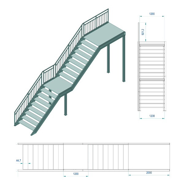 Anfrage individuelle Brandschutztreppe