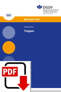 Datenblatt der DGUV zu Auflagen bei Außentreppen