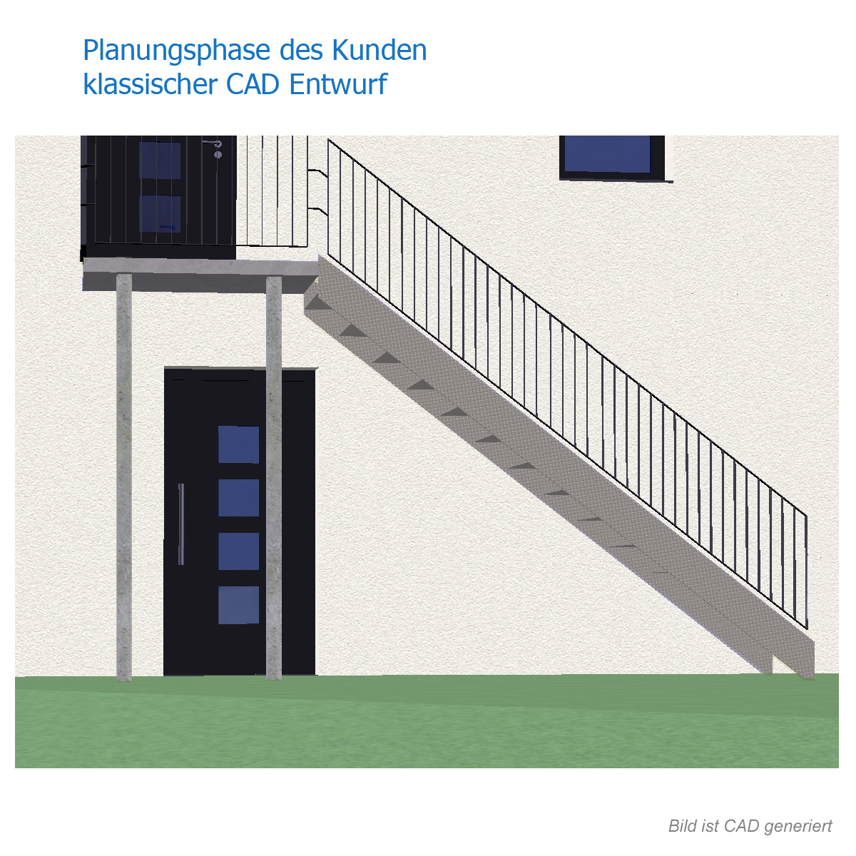 CAD generierte Außentreppe - altes Programm