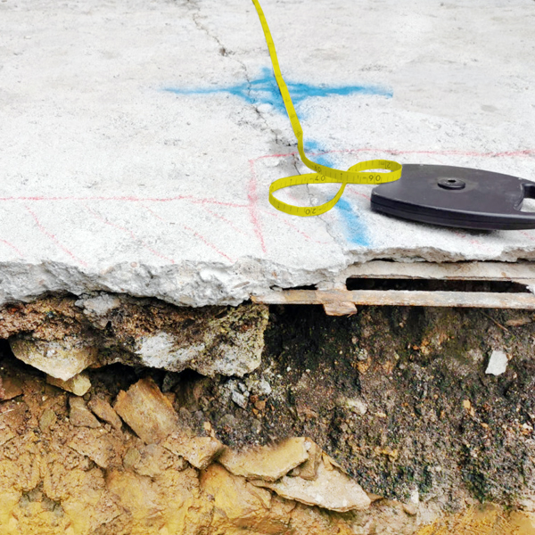 nicht tragfähiger Untergrund unter Betonplatte