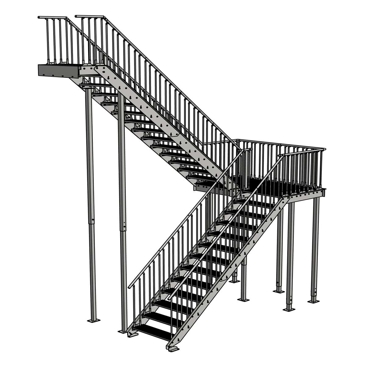 Auentreppe 2 Stockwerke