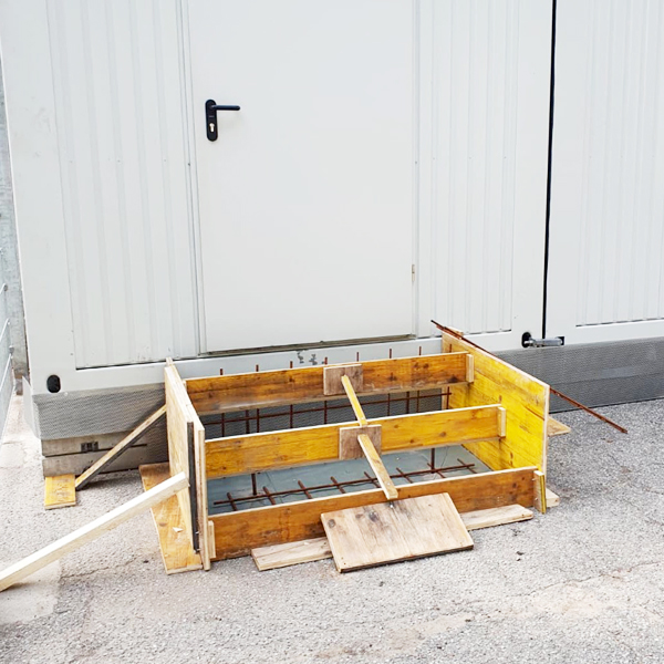 Holzschalung für Betontreppe bauen