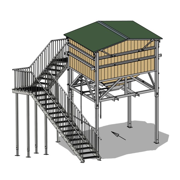 Servicetreppe Zugang am freistehenden Holten Streugutsilo