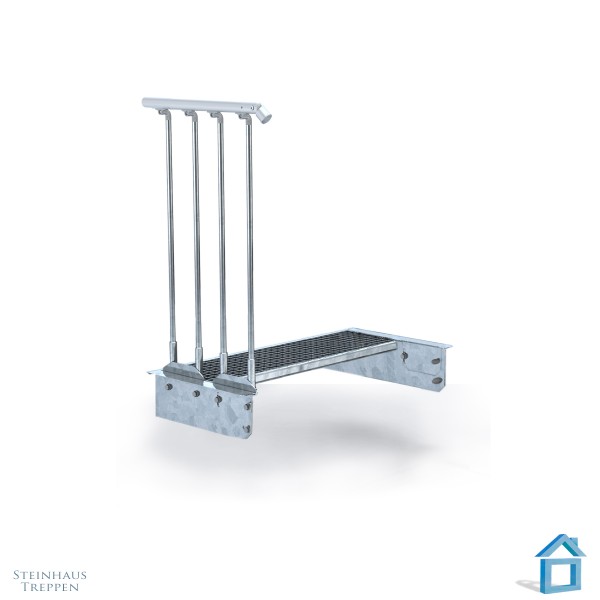 Podeststufe zur Stahltreppe