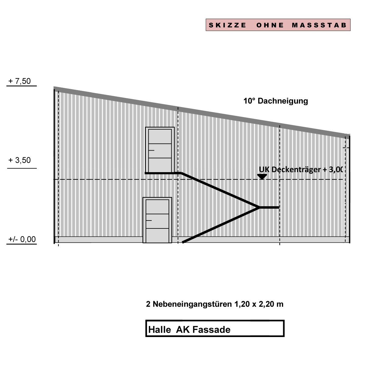Planung gegenläufige Außentreppe