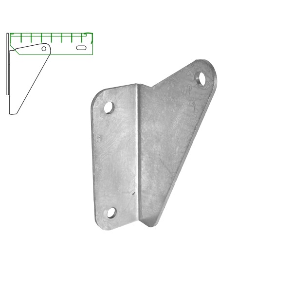 Stahl L-Winkel zum Anschrauben der OPTIGO Treppe, oben am Hauseingang auf GH