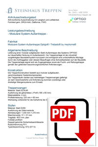 Treppensystem OPTIGO Ausschreibungstext