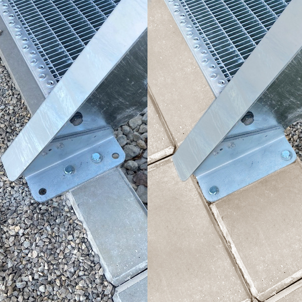 Varianten den Treppenfuß am Boden zu verschrauben