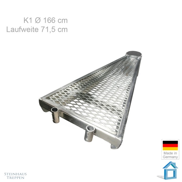 Einzelstufe Erweiterung 160cm Wendeltreppe