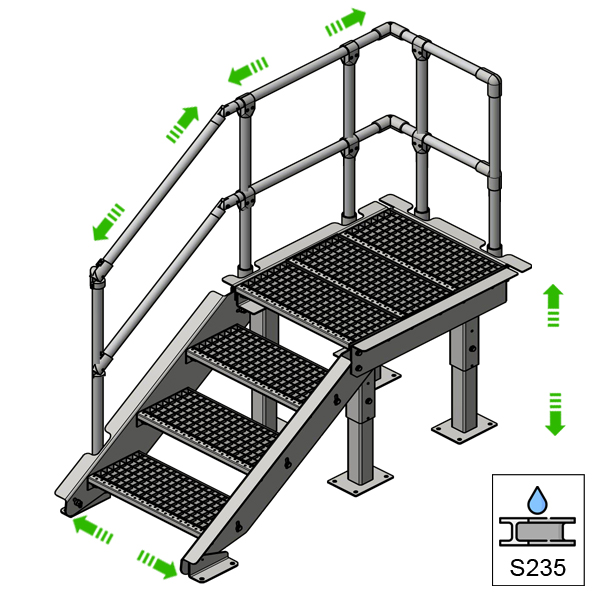 Kombinationen-Treppe-Podest-OPTIGO