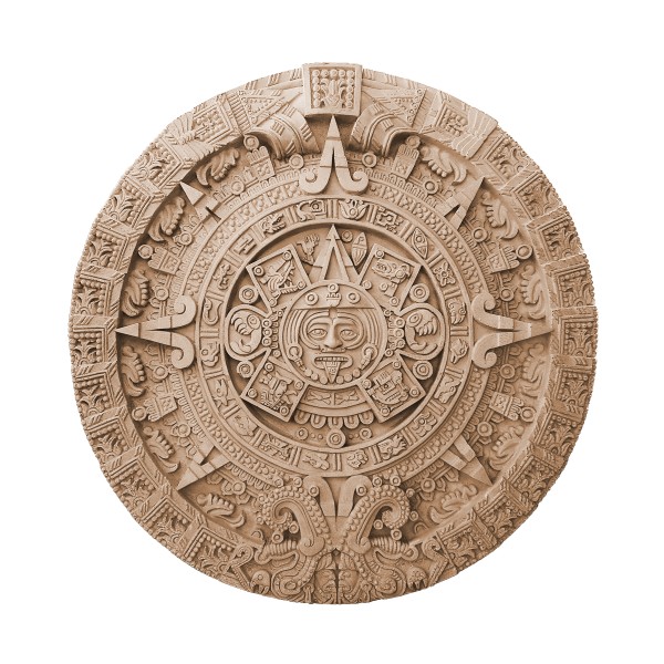 Maya-Kalender Steinplatte &quot;Zeitlose Eleganz&quot; in Sandstein-Optik