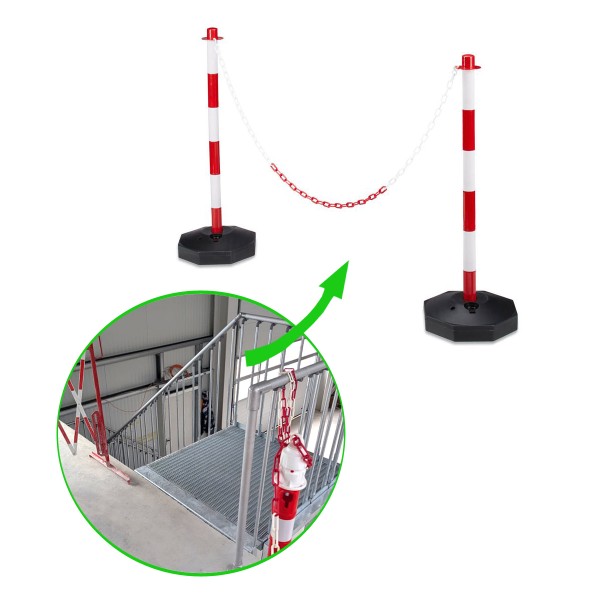 Baustellen Absicherung mit Absperrkette