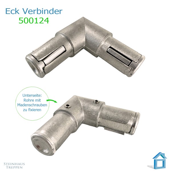 20x 3-Wege-Eckverbinder Aus Alu Für 25,4 Mm Vierkantrohr – 90° Winkel, Kugelgestrahlt