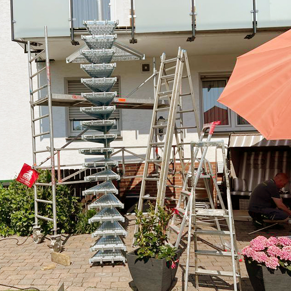 Extra Stufen in Bauphase einbauen