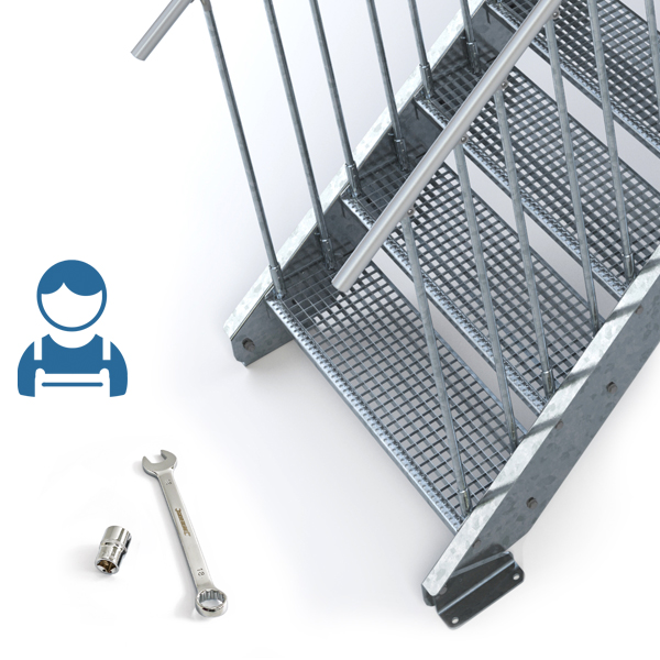 OPTIGO Modultreppe wird simpel verschraubt