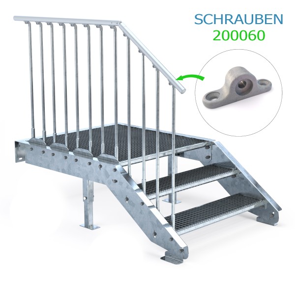 Halterschraube 200060 für Treppenhandlauf Alurohr