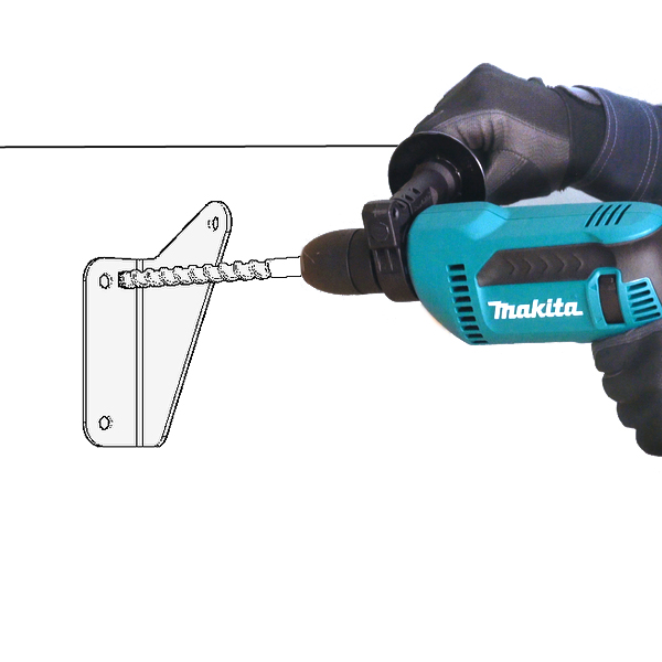 Ankerpunkte für Montagewinkel bohren