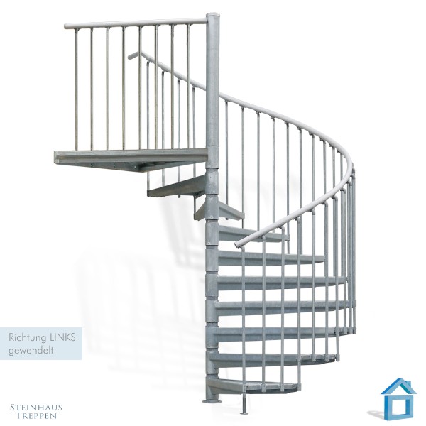 Spindeltreppe K1 Ø 220 cm, GH 126 bis 440 cm