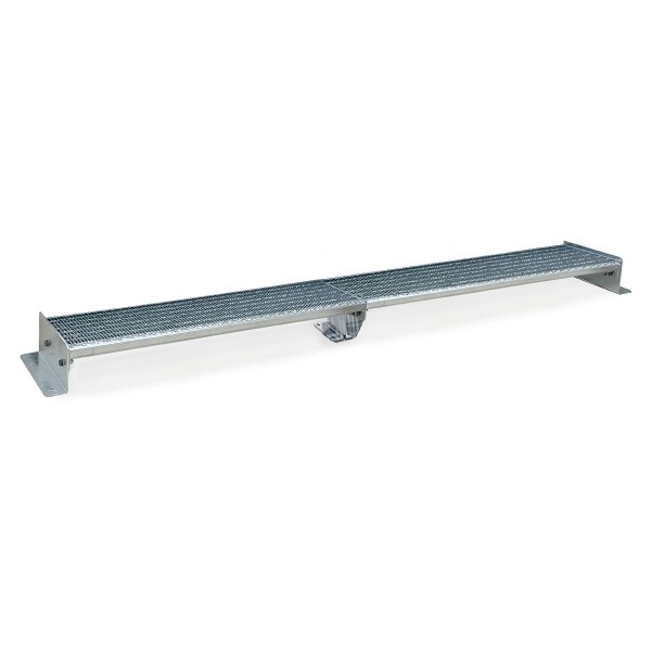 Einzelstufe Antritt 27 cm Auftrittstiefe = 180 bis 300 cm aus 2 Segmenten gekoppelt
