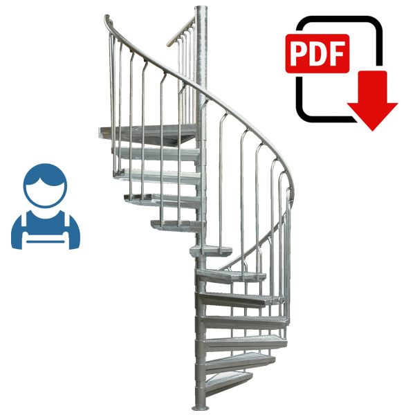 Spindeltreppe K1 Modultreppe Zusammenbau erklärt